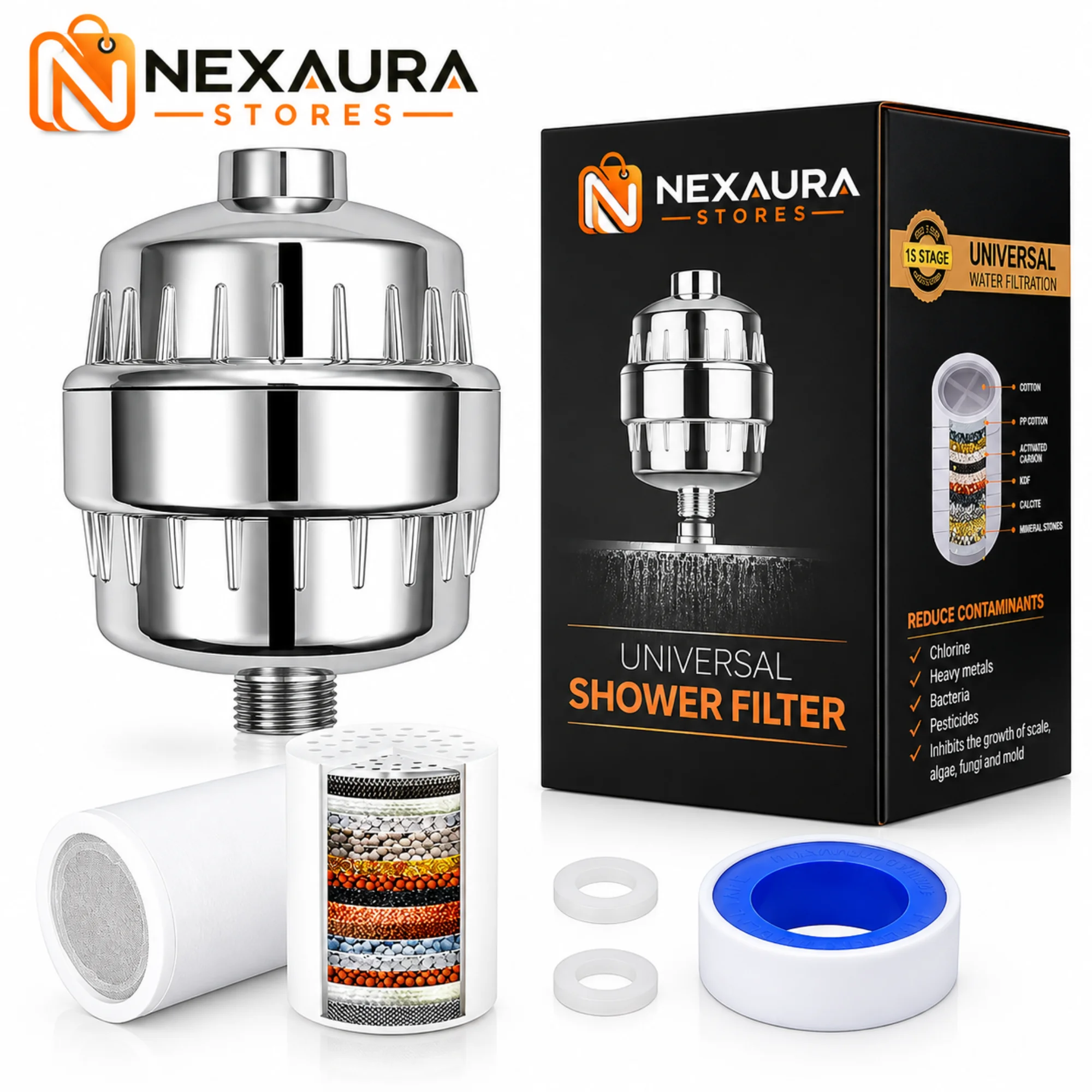 20 stage shower head filter for hard water