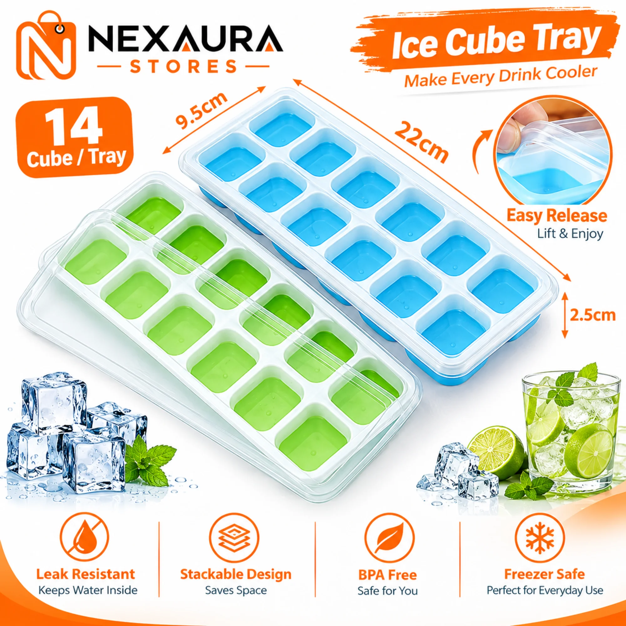 Silicone Ice Cube Tray