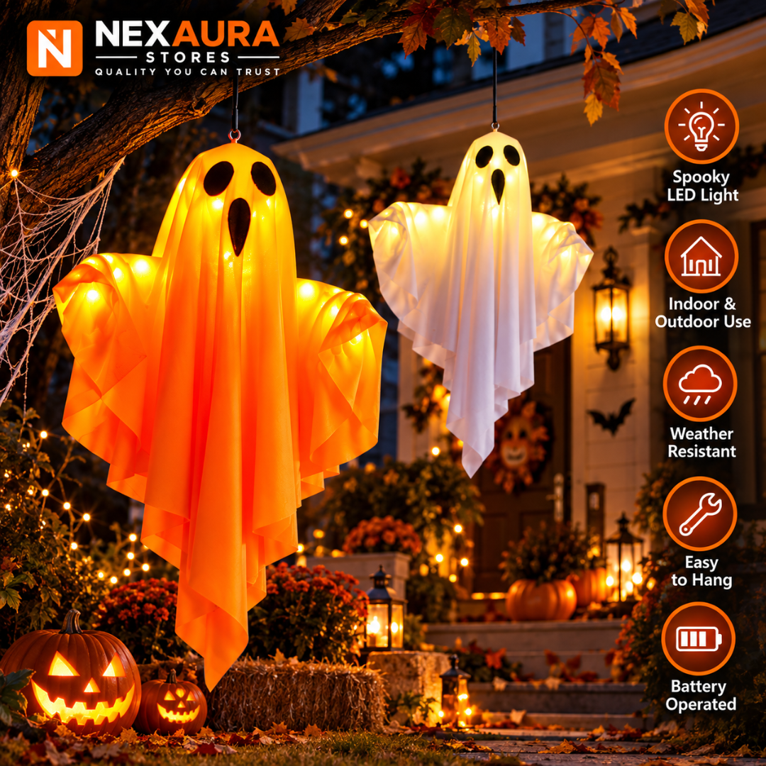 Halloween Glowing Ghost Light Outdoor Decor Garden Prop Party Home Hanging Decor - product image 7
