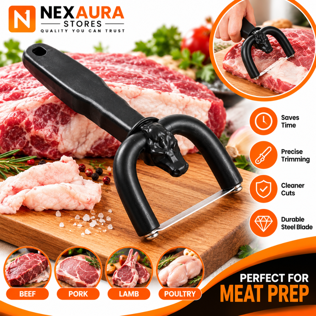 Handheld Fat Trimmer For Beef & Pork,U-Shaped Curved Holder Targets Surface Fat - product image 3