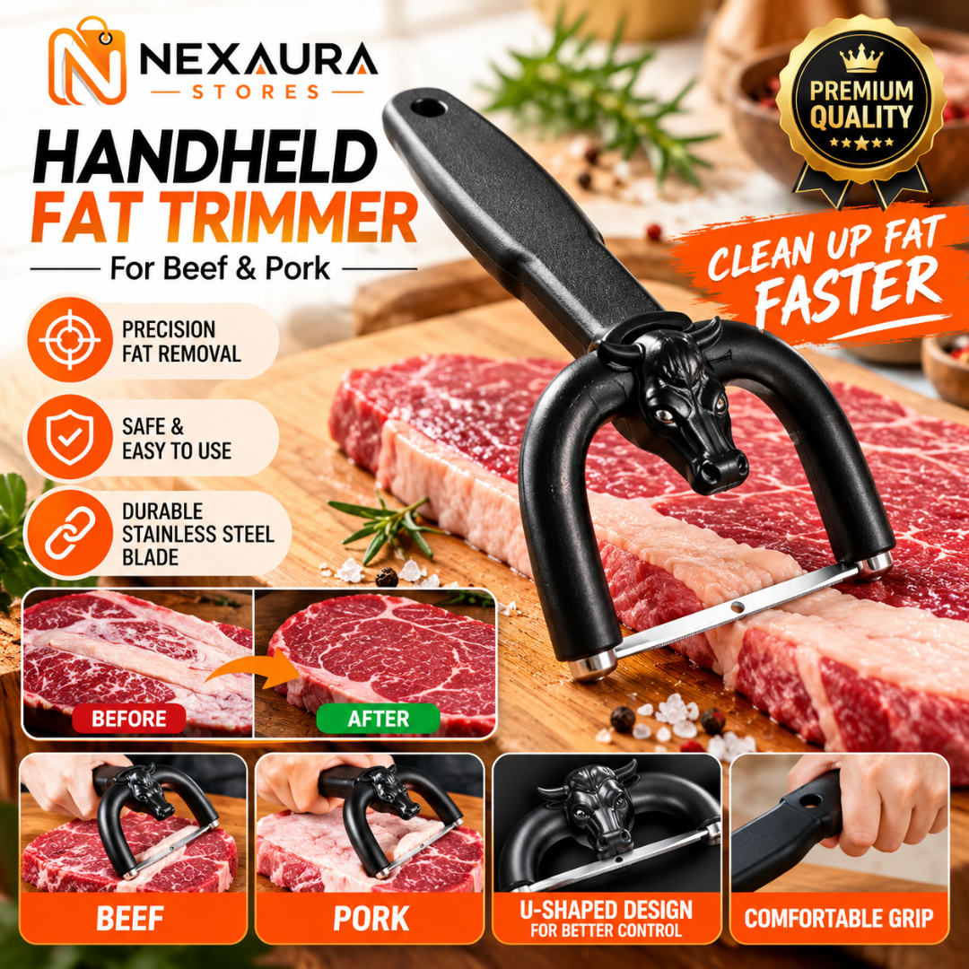 Handheld Fat Trimmer For Beef & Pork,U-Shaped Curved Holder Targets Surface Fat - product image 5