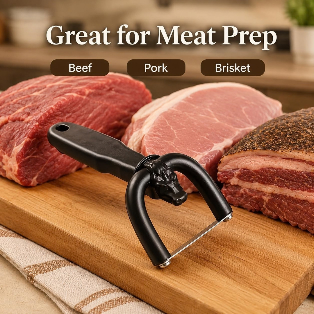 Handheld Fat Trimmer For Beef & Pork,U-Shaped Curved Holder Targets Surface Fat - product image 11