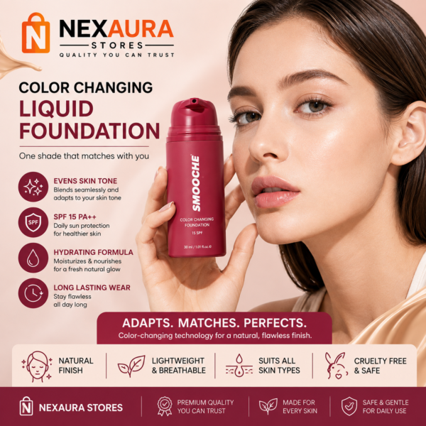 Smooche Korean Color Changing Foundation for All Skin Types Flawless Coverage-US - product image 9