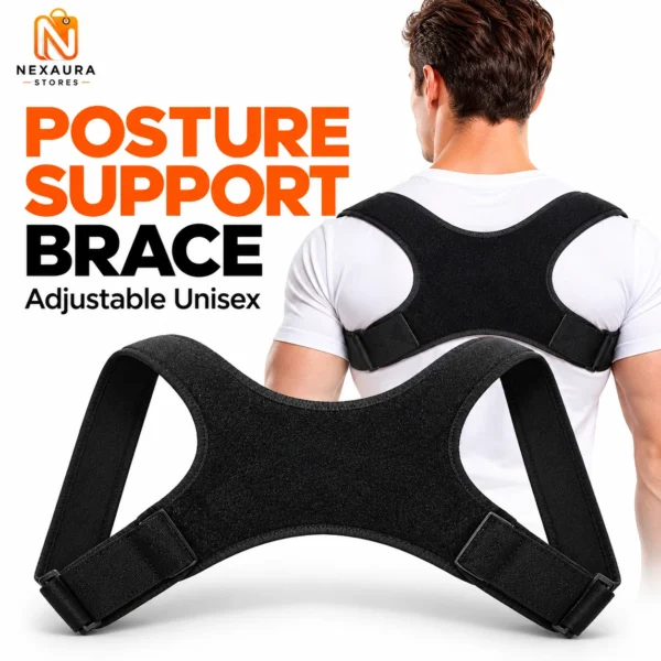 Posture Support Brace – Adjustable Unisex Shoulder & Back Support