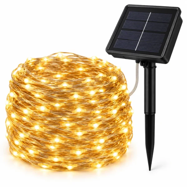 LED Solar String Fairy Lights Outdoor – Warm White, 10M 100LED / 20M 200LED