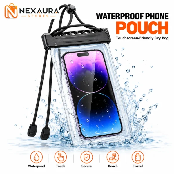 Waterproof Phone Pouch – Touchscreen-Friendly Dry Bag