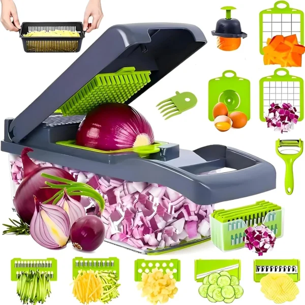 16-in-1 Vegetable Chopper Slicer Dicer – Multi-Function Kitchen Tool