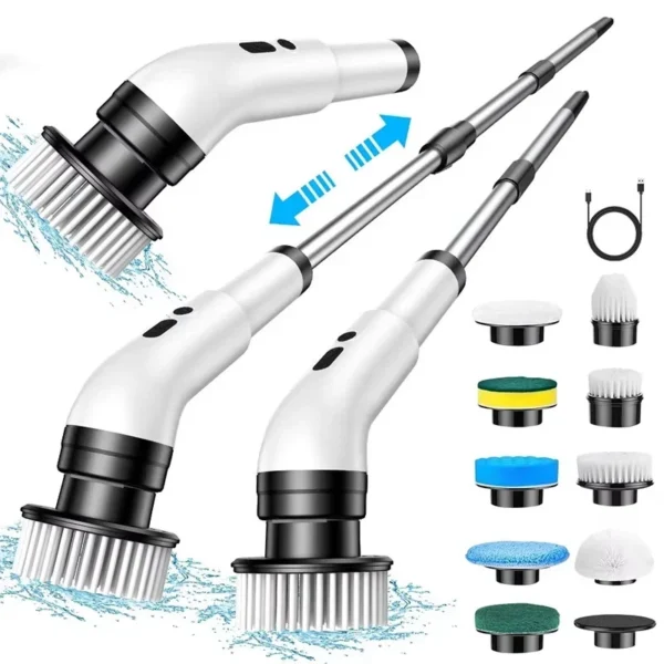 Electric Spin Scrubber Cordless – Bathroom & Kitchen Cleaning Brush