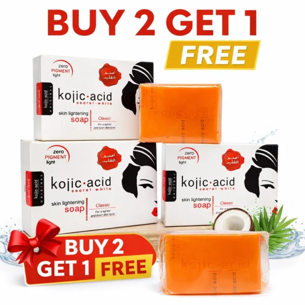 Kojic Acid Brightening Soap Bar 135g – Face & Body Cleansing Bar