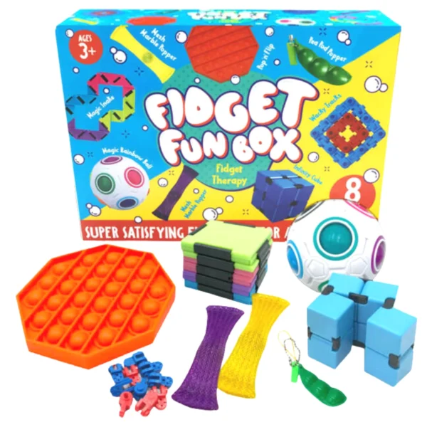 24-Piece Fidget Toy Set – Sensory Stress Relief Gift Box, 6 Colours
