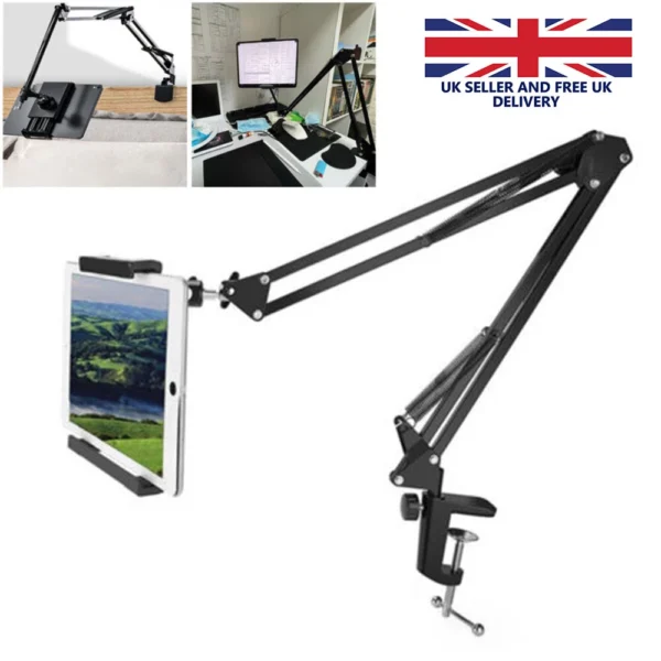 360° Flexible Lazy Arm Phone Holder – Clamp Mount for Bed & Desk, Universal