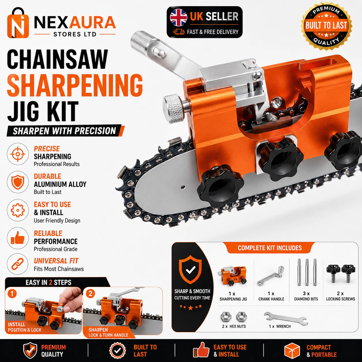 Chainsaw Chain Sharpening Jig – Portable Hand