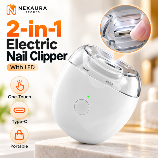 2-in-1 Electric Nail Clipper with LED