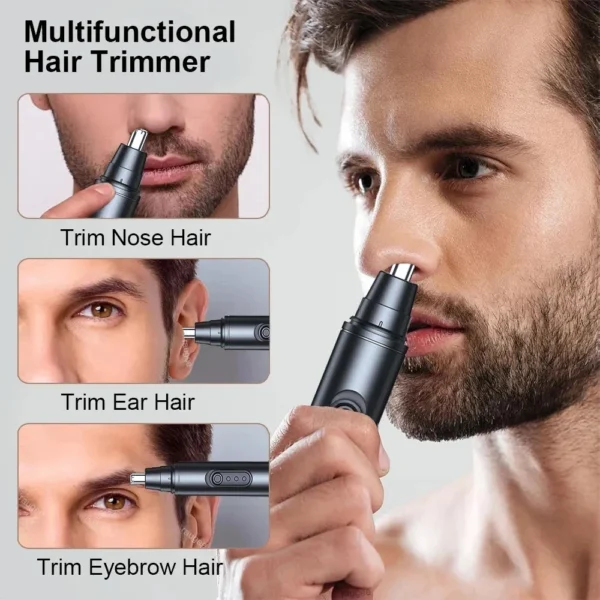Electric Nose Hair Trimmer – Battery Powered Portable Mini Cutter