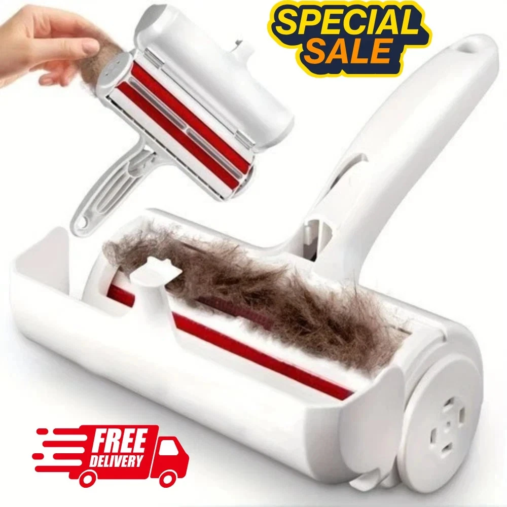 Reusable Pet Hair Remover Roller – Self-Clean