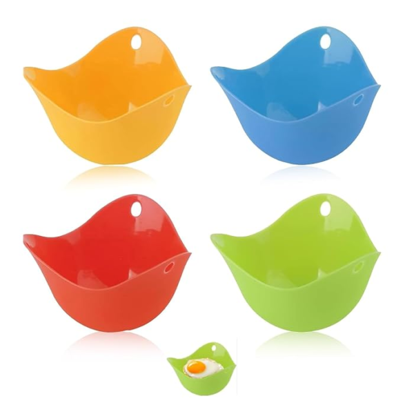 Silicone Egg Poacher Pods 4-Pack – Non-Stick Poached Egg Cups