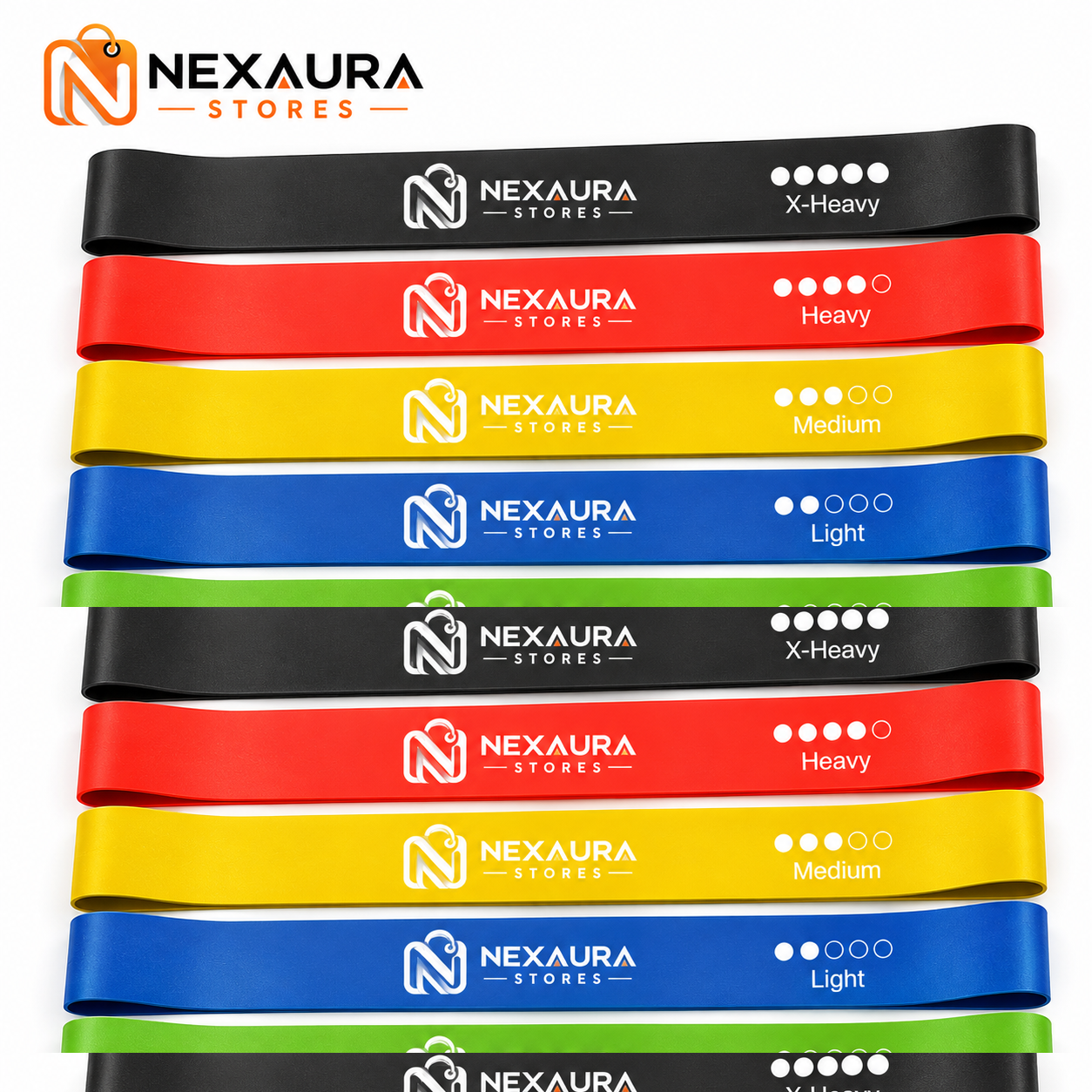 Person exercising with resistance bands at home