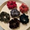 Velvet Scrunchies 12-Pack – Soft No-Crease Hair Ties, Assorted Colours - image 2