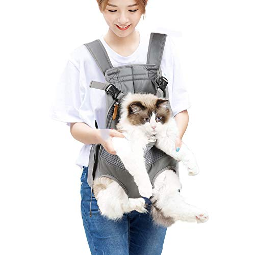 Legs-Out Pet Carrier Backpack – Breathable Mesh Front Pack, Red - image 2
