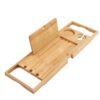 Bamboo Bathtub Caddy Tray – Extendable Bath Tray with Book & Wine Holders - image 3