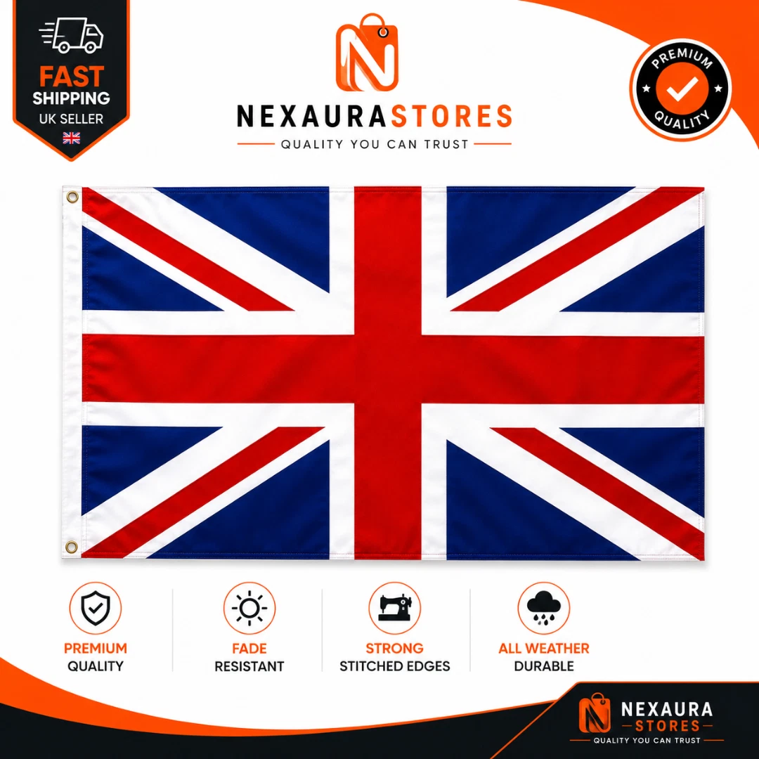 Large Union Jack Flag 5x3ft – UK British Flag