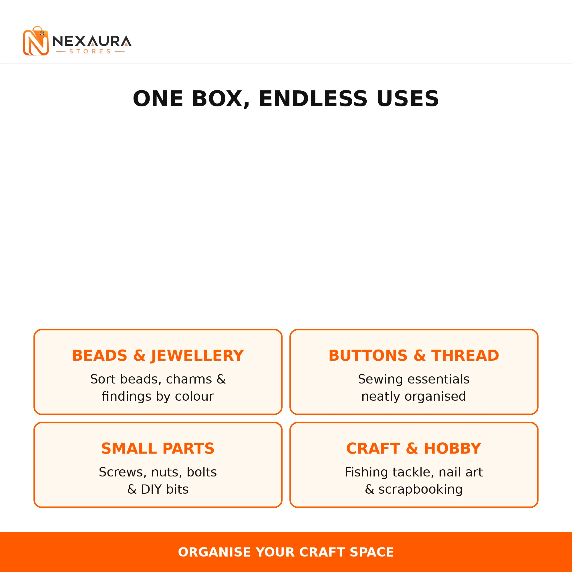 Different uses for the organiser box