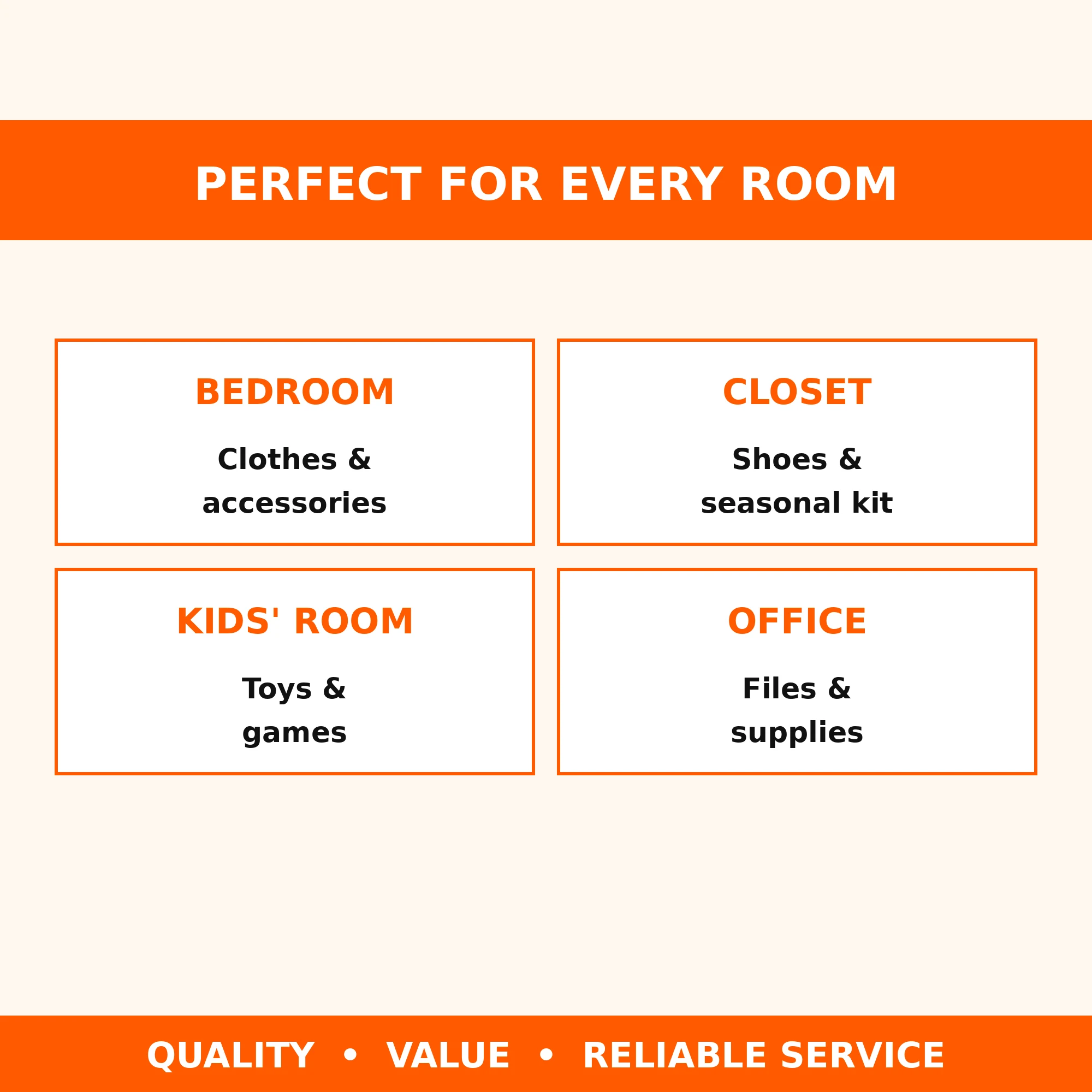 Storage cubes used in bedroom, closet, kids room and office