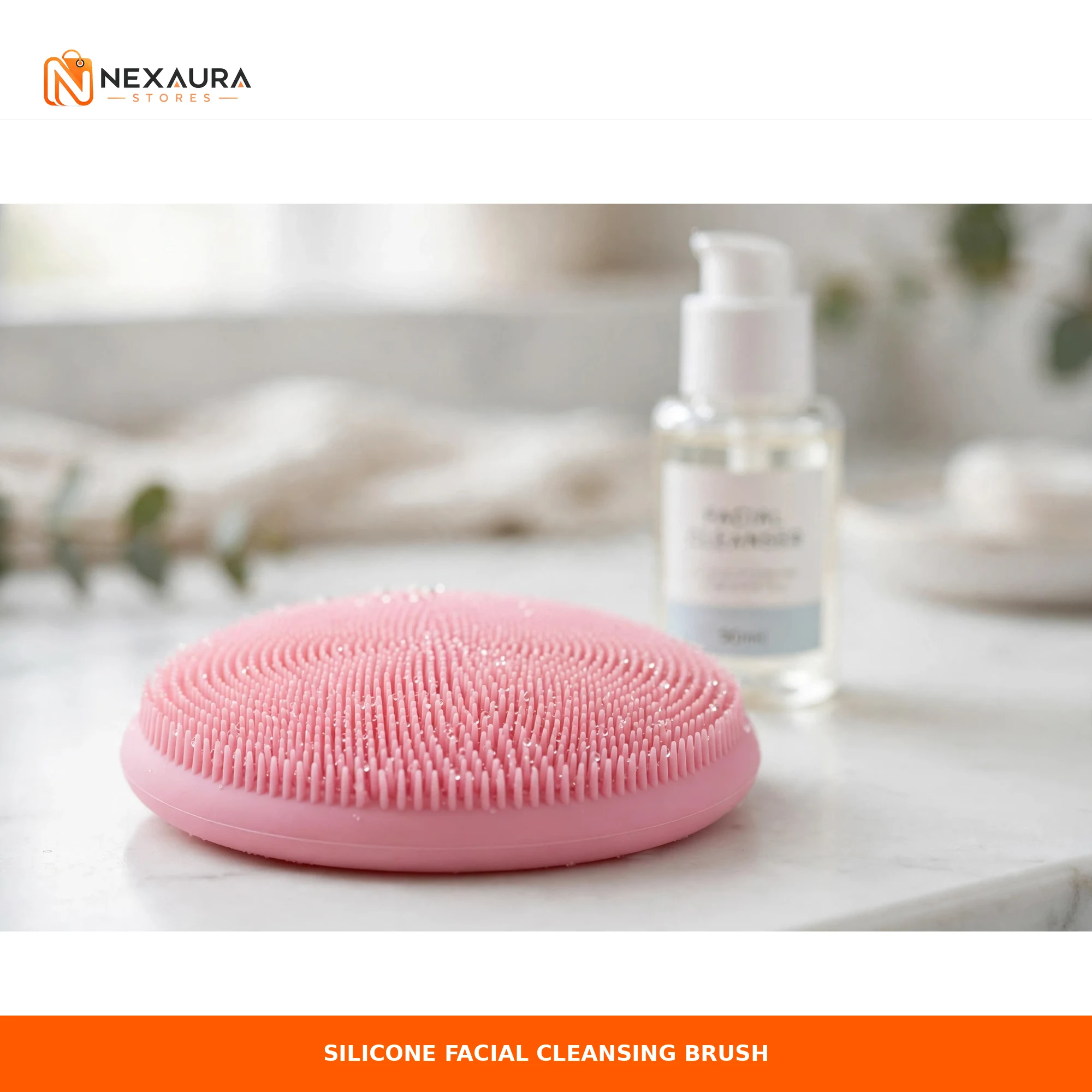 Silicone facial cleansing brush
