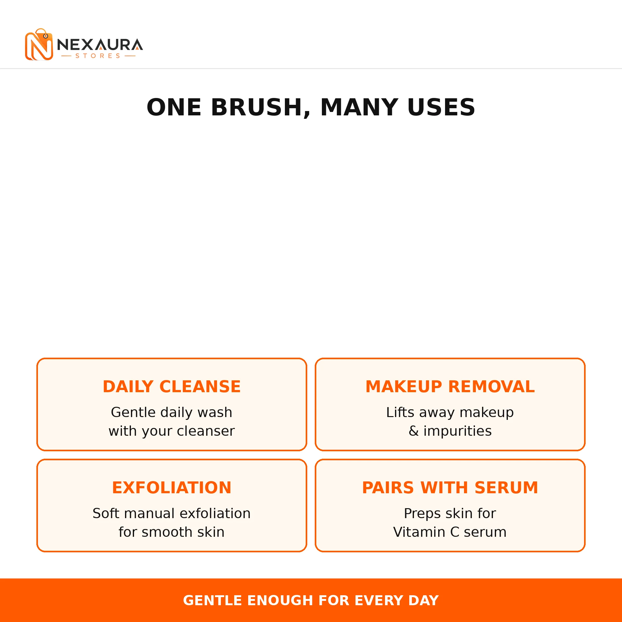 Different uses for the facial cleansing brush