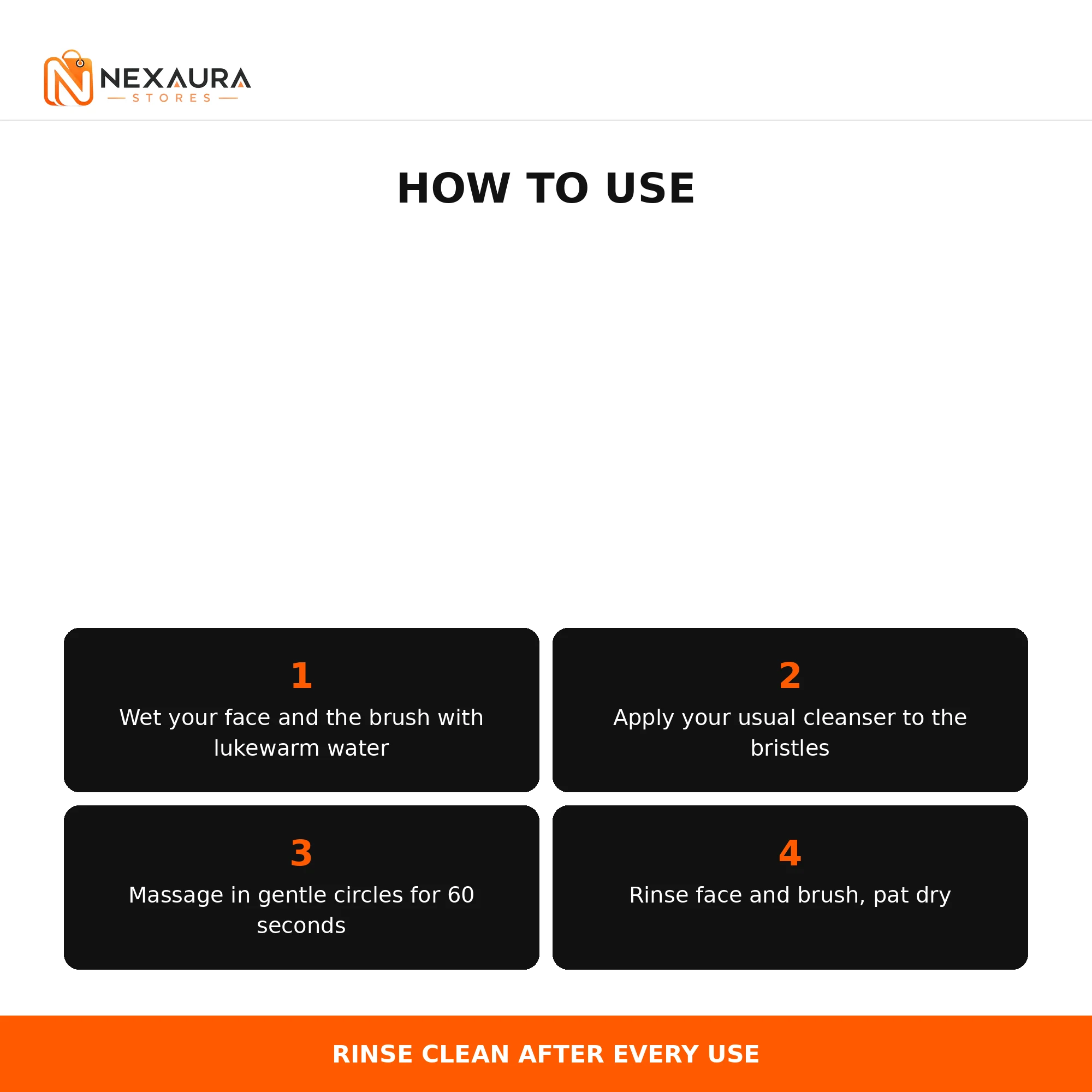 How to use the facial cleansing brush