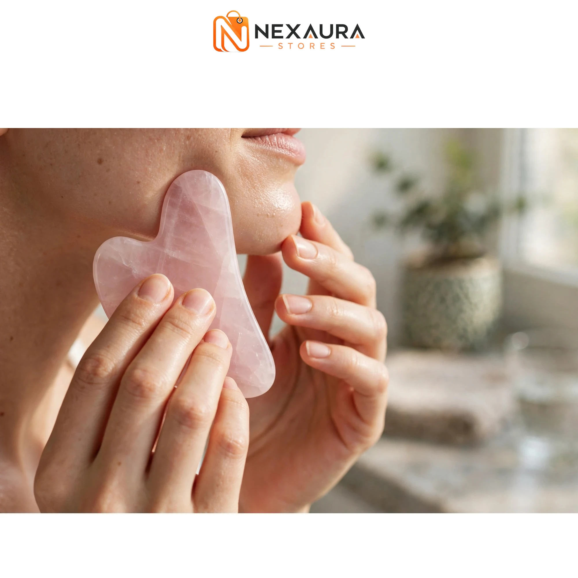 Using the gua sha stone in a skincare routine