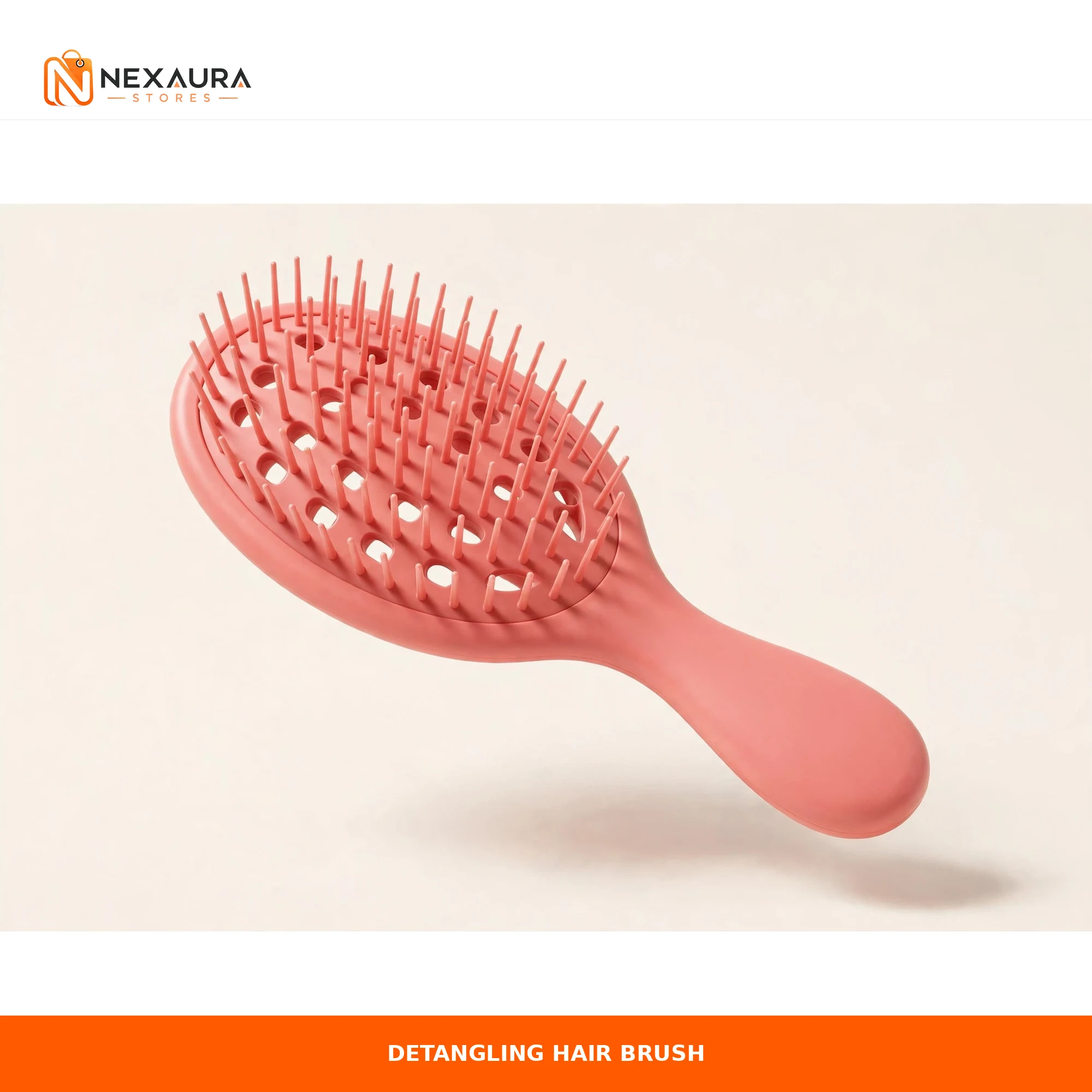 Detangling hair brush for curly and thick hair