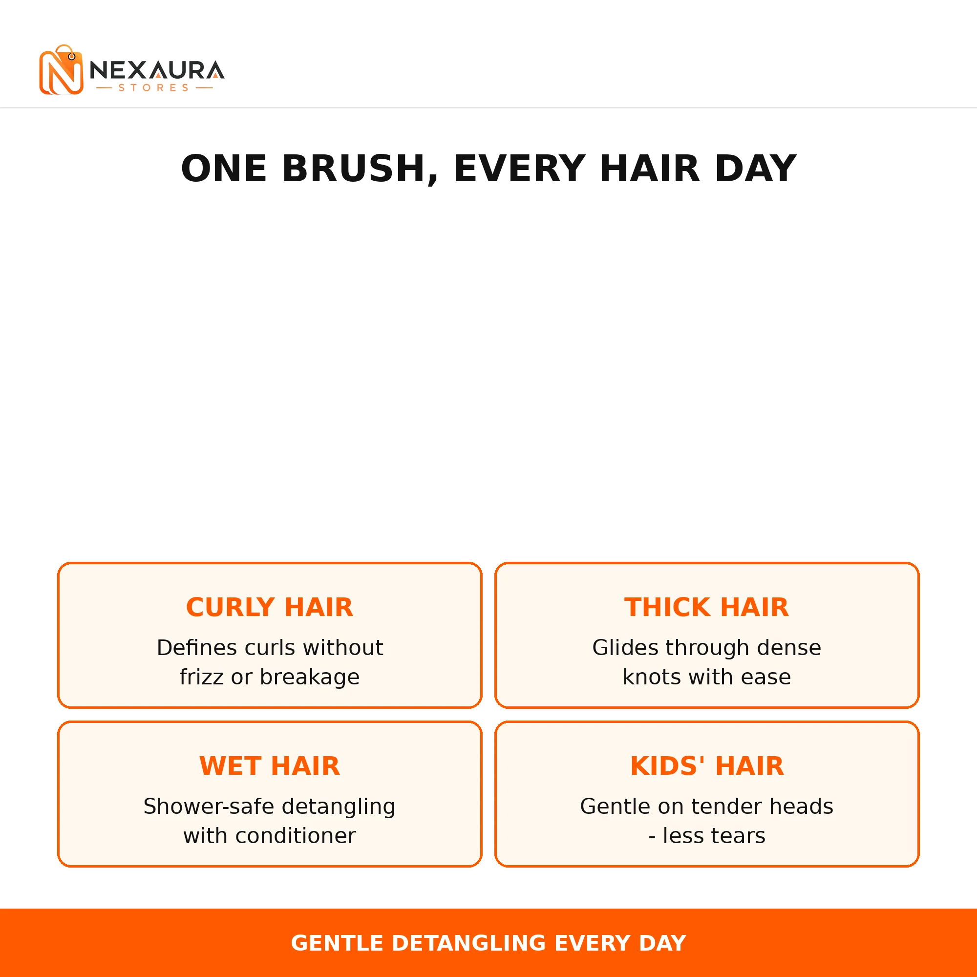 Detangling brush for every hair day