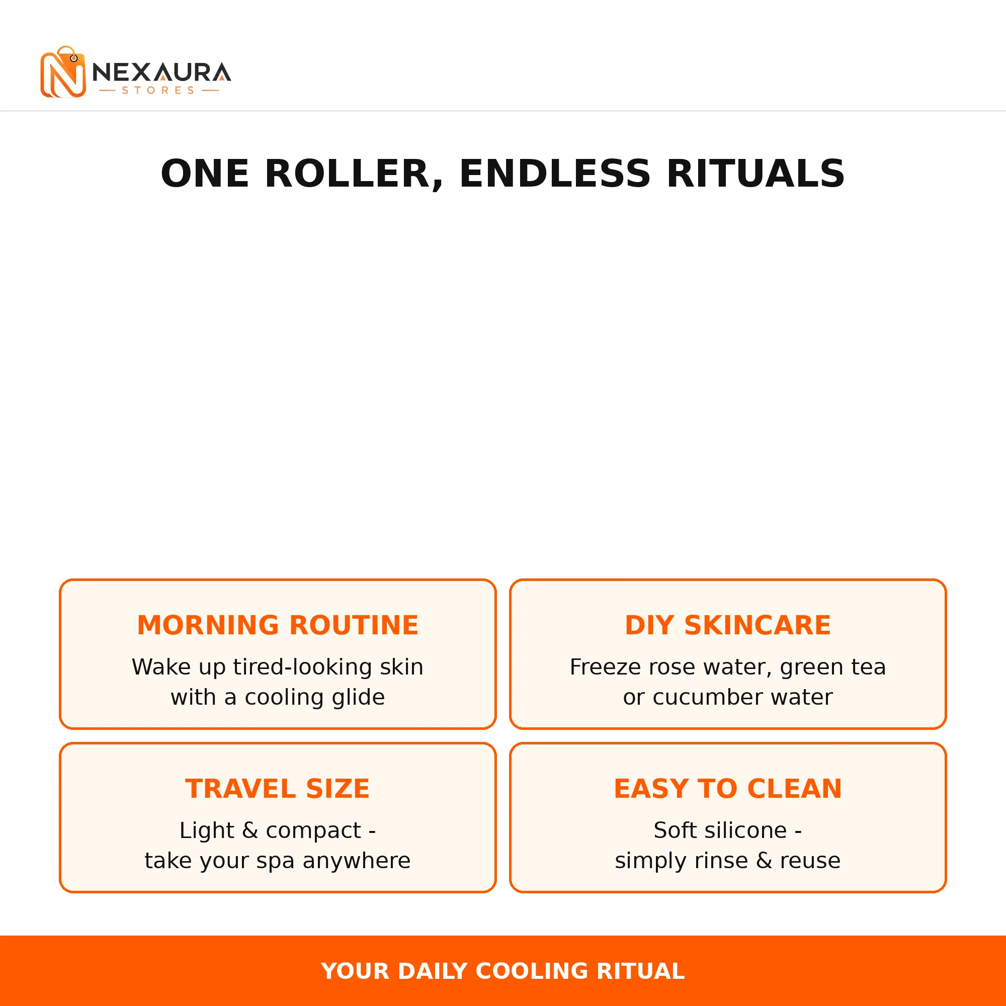 Ice facial roller uses - morning routine, DIY skincare, travel, easy clean