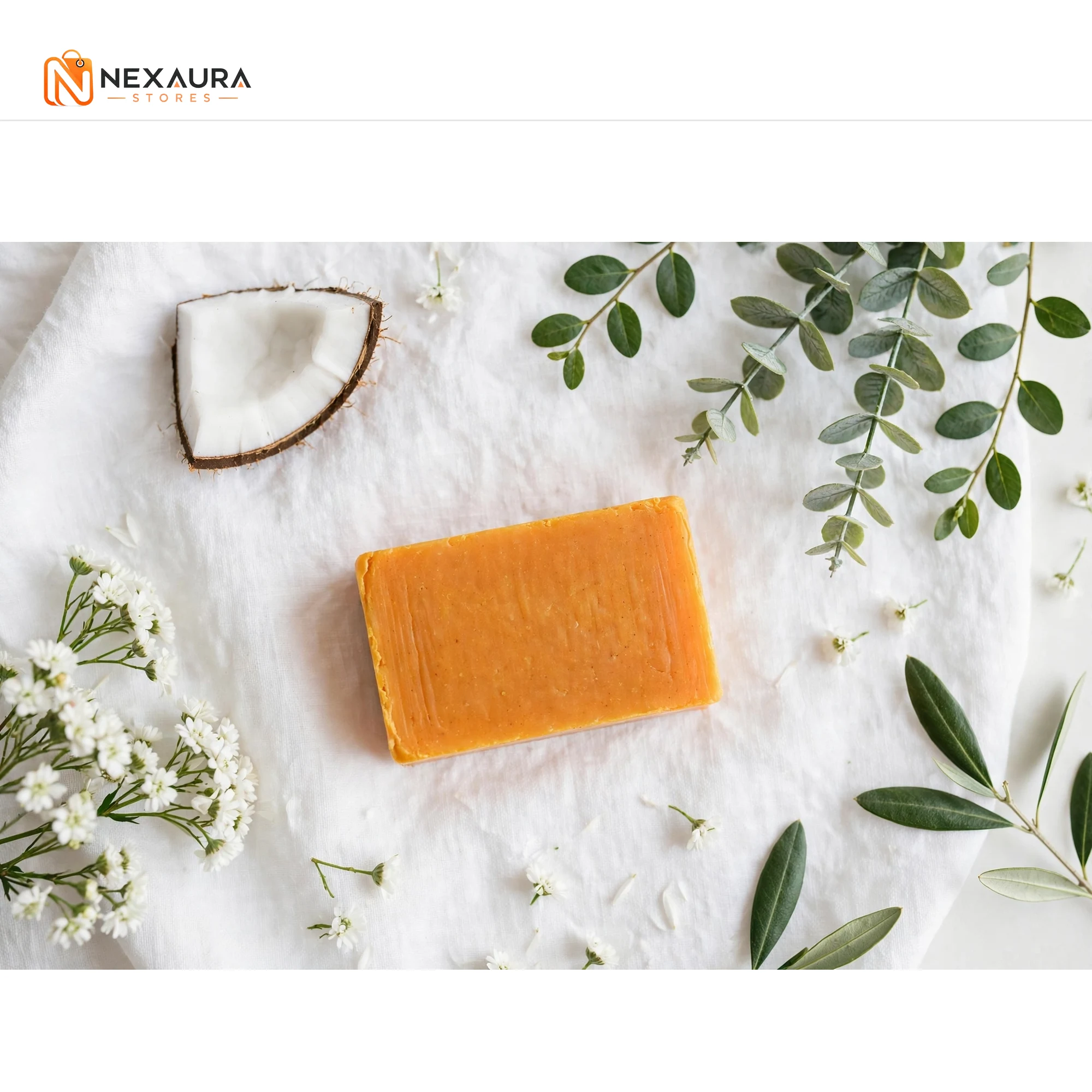 Soap bar with natural spa props