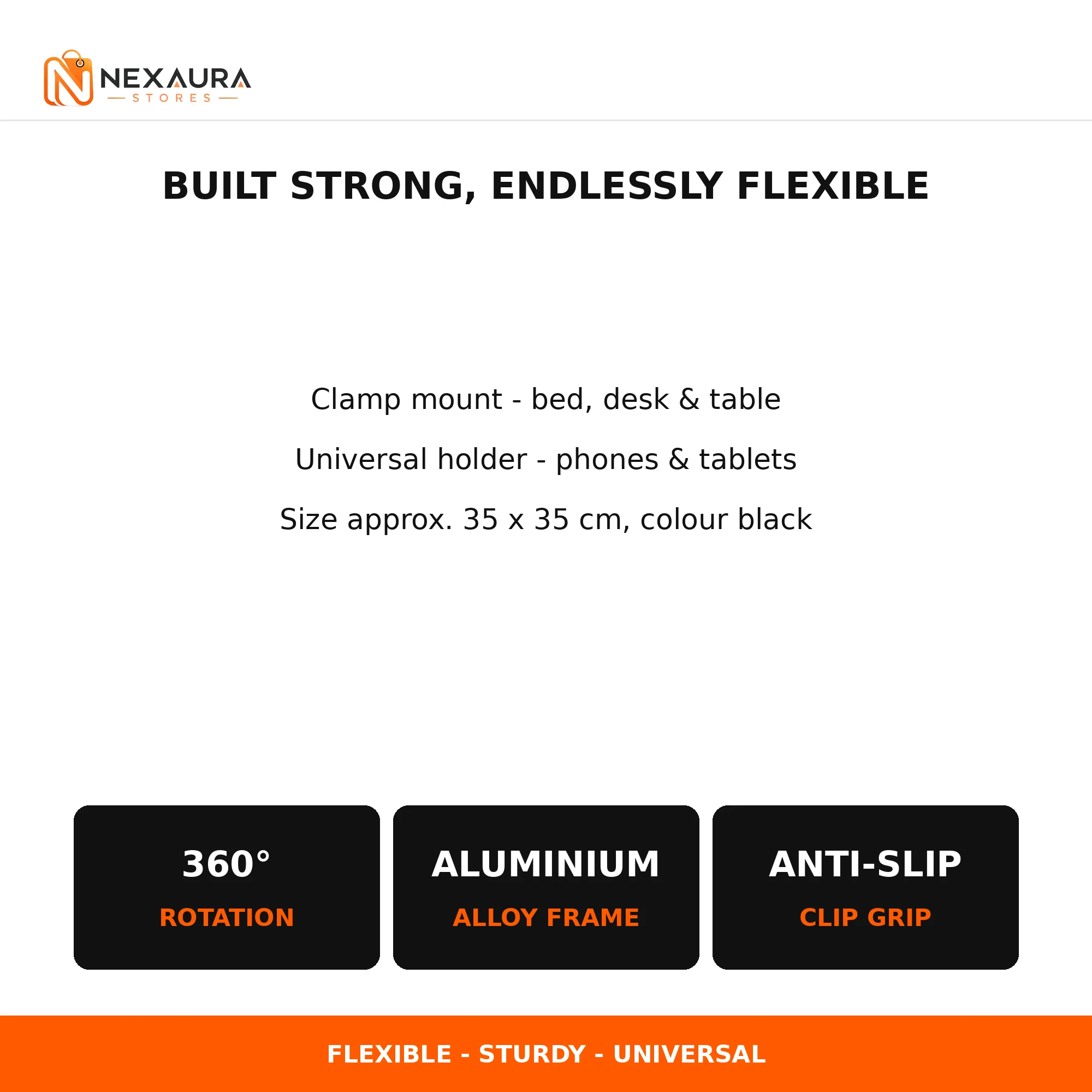 Specification highlights of the lazy arm holder