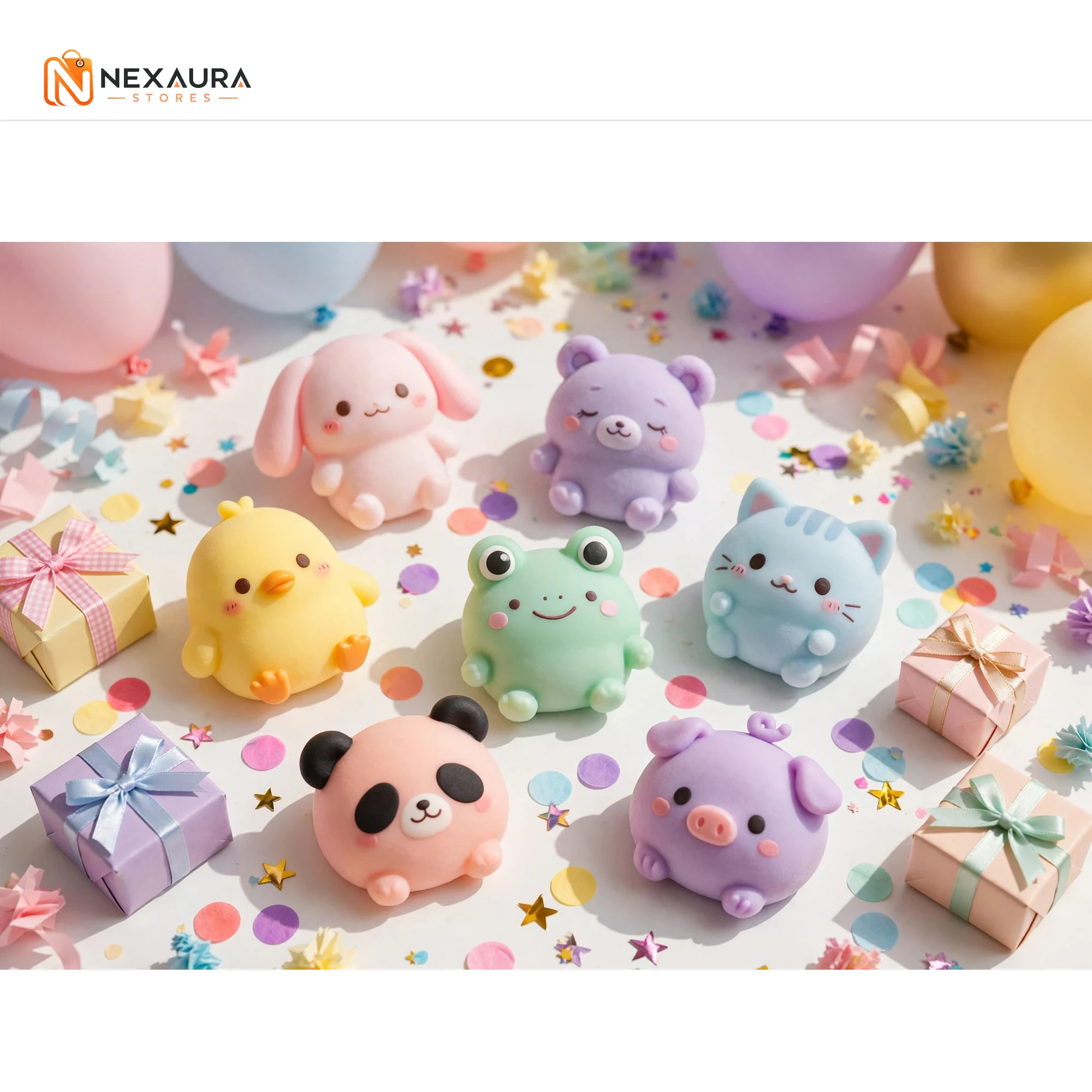 Mochi squishies as party favours