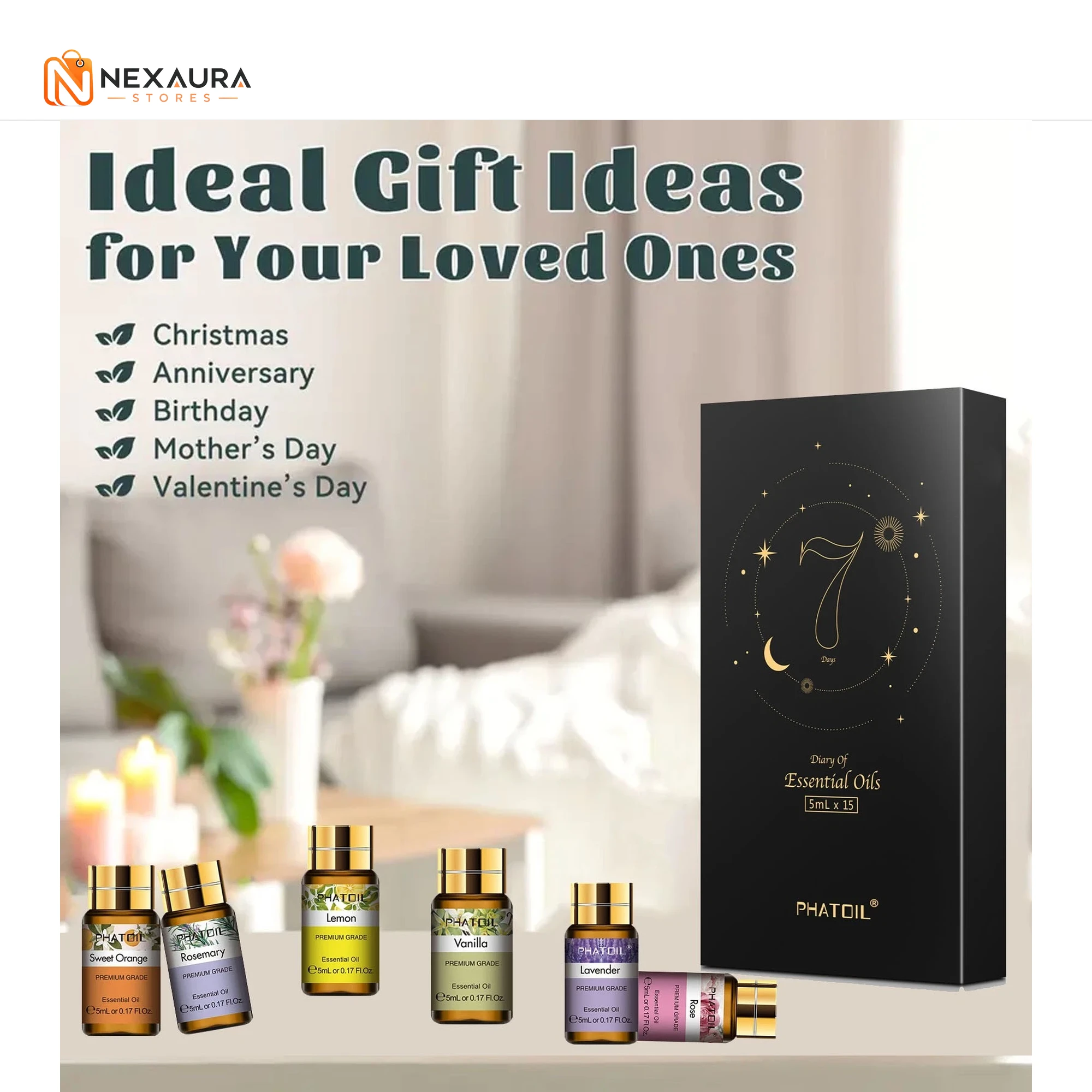 Essential oil bottles