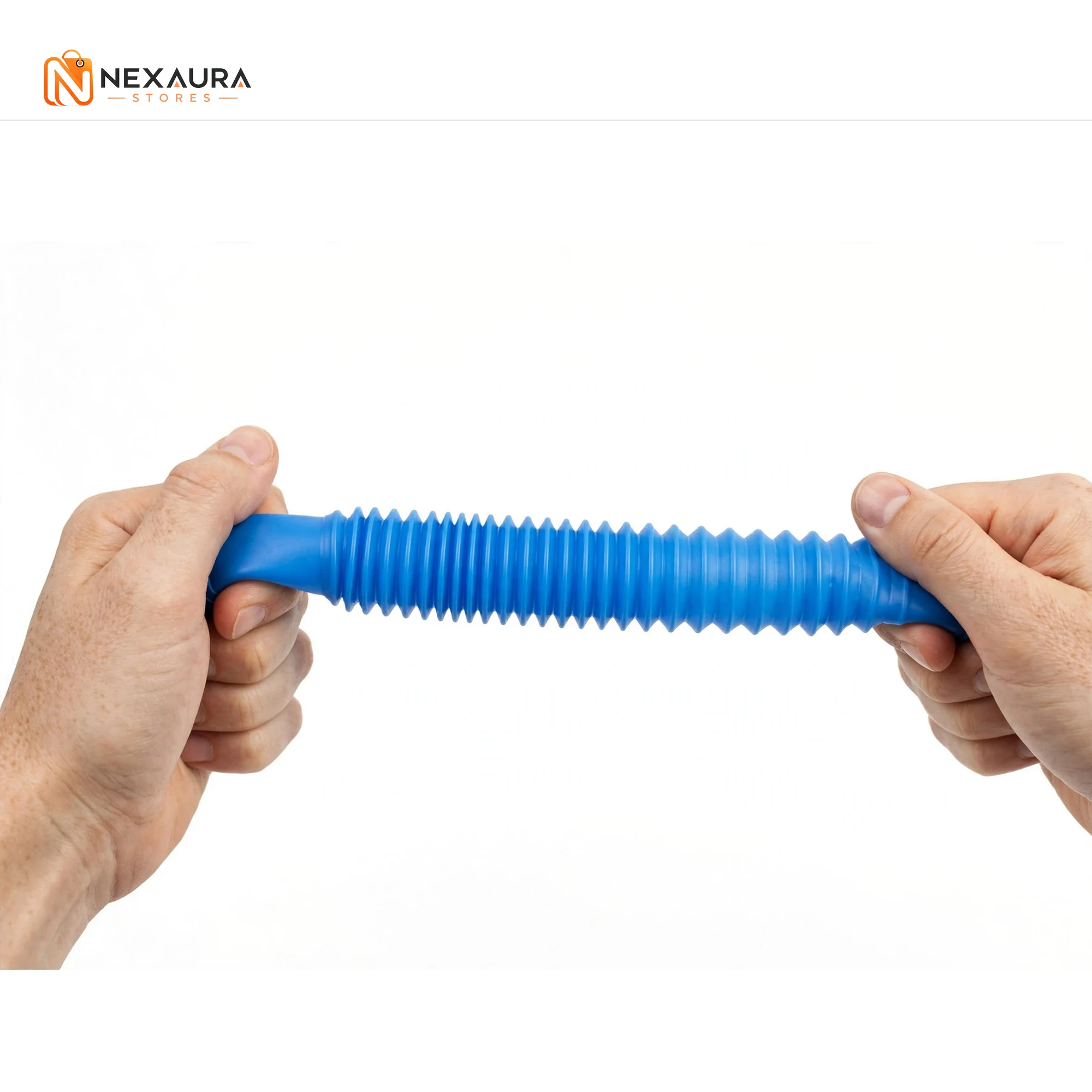 Pop tube stretched to show flexibility