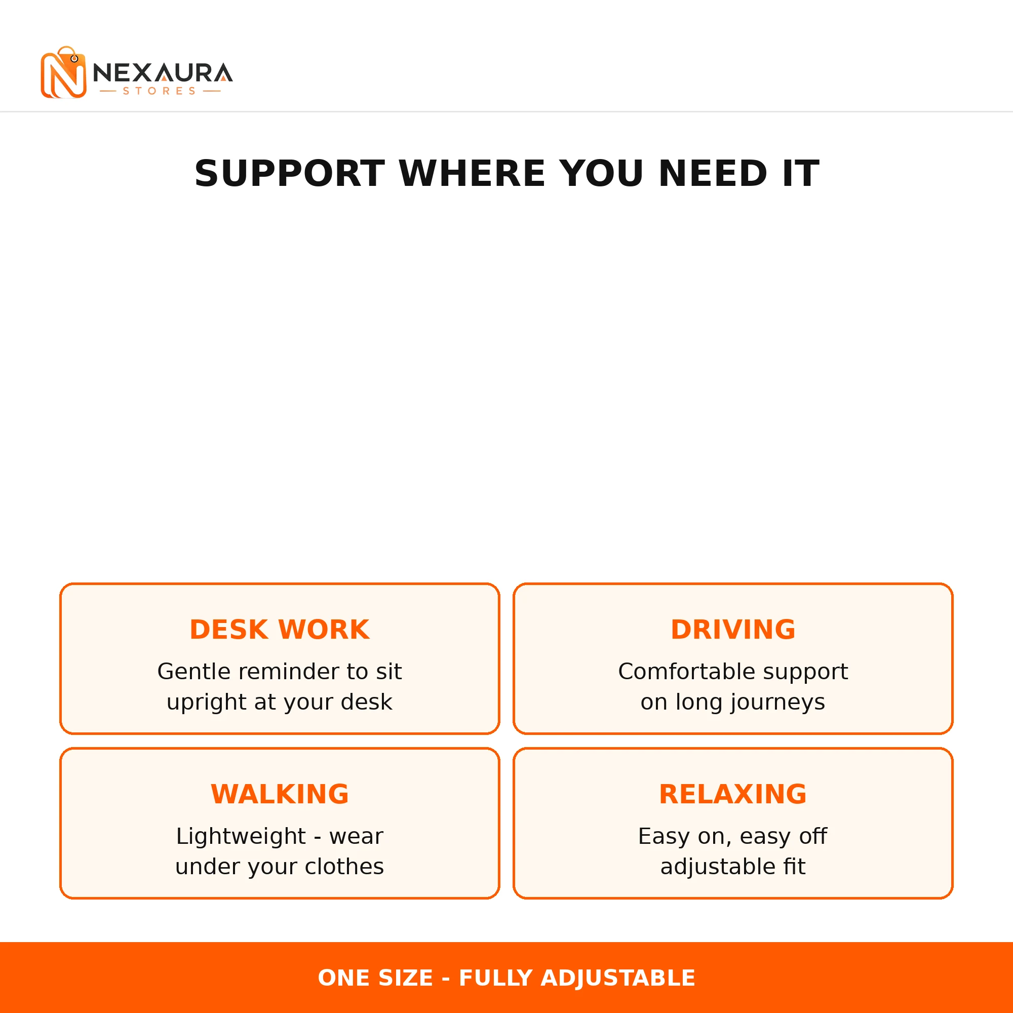 Posture support brace uses