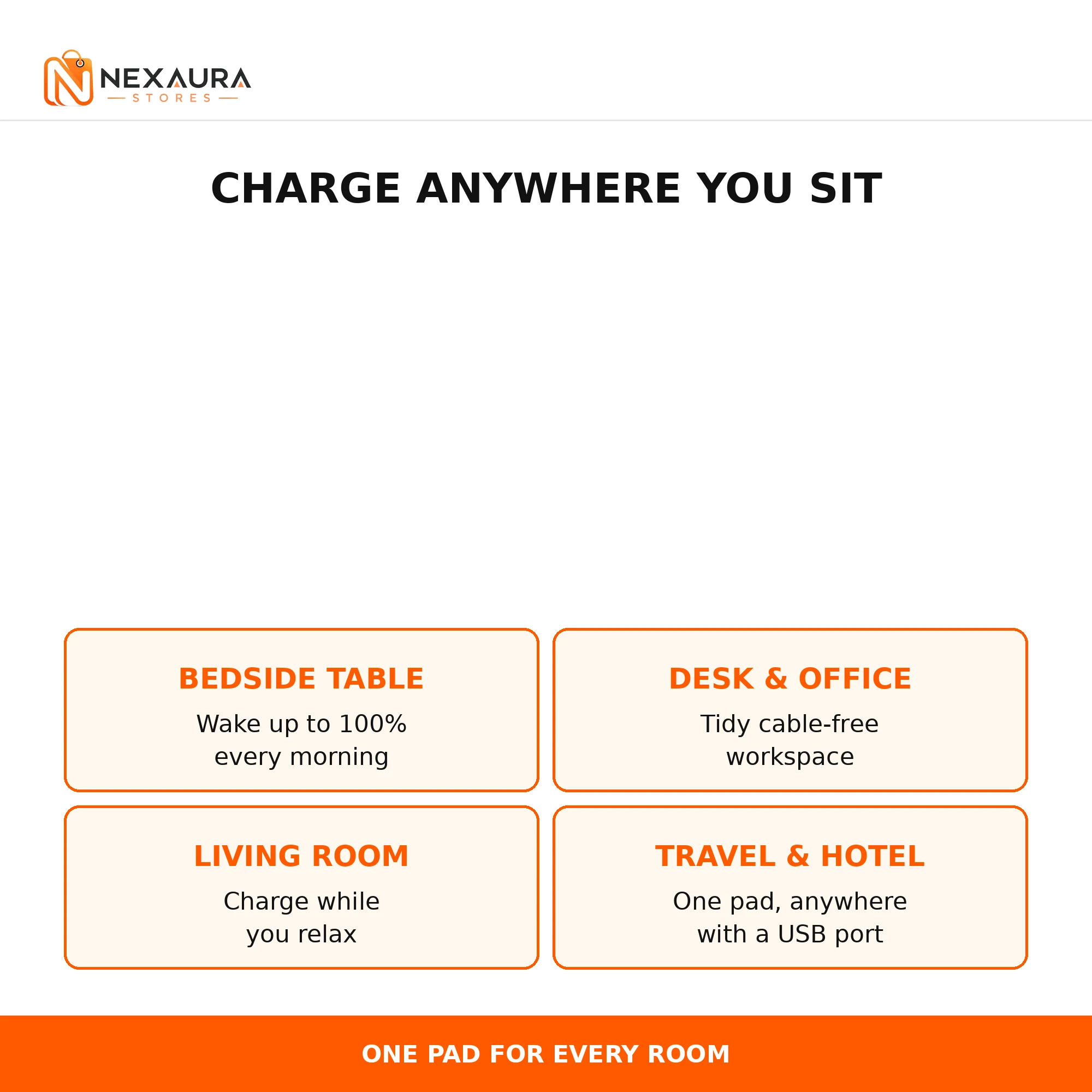 Where to use the wireless charging pad