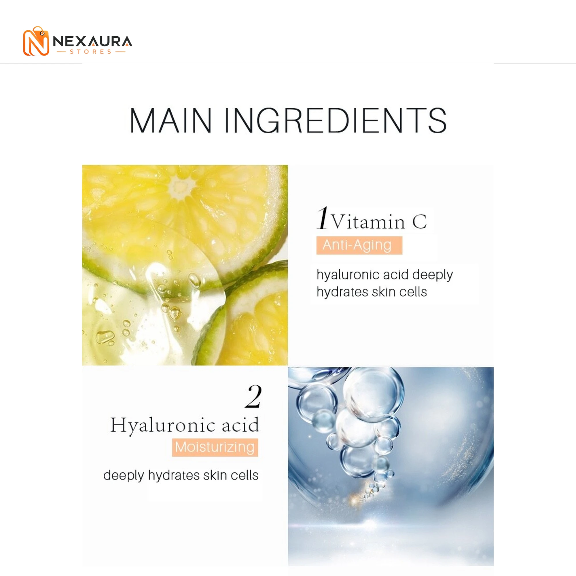 Applying Nexaura Vitamin C Serum