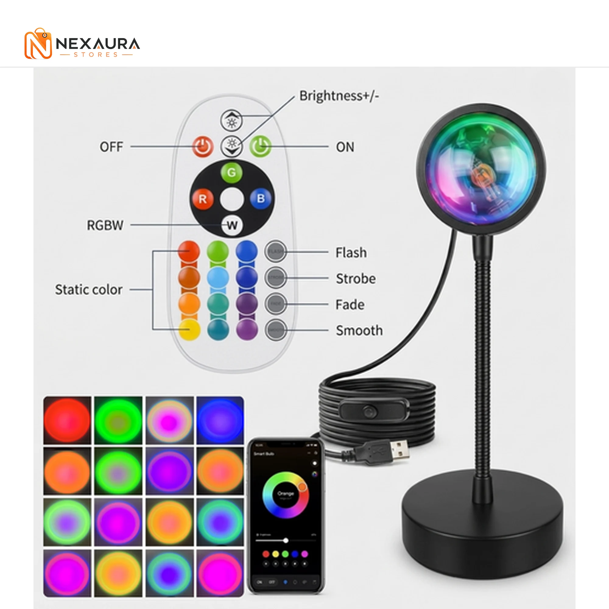 Sunset lamp remote control