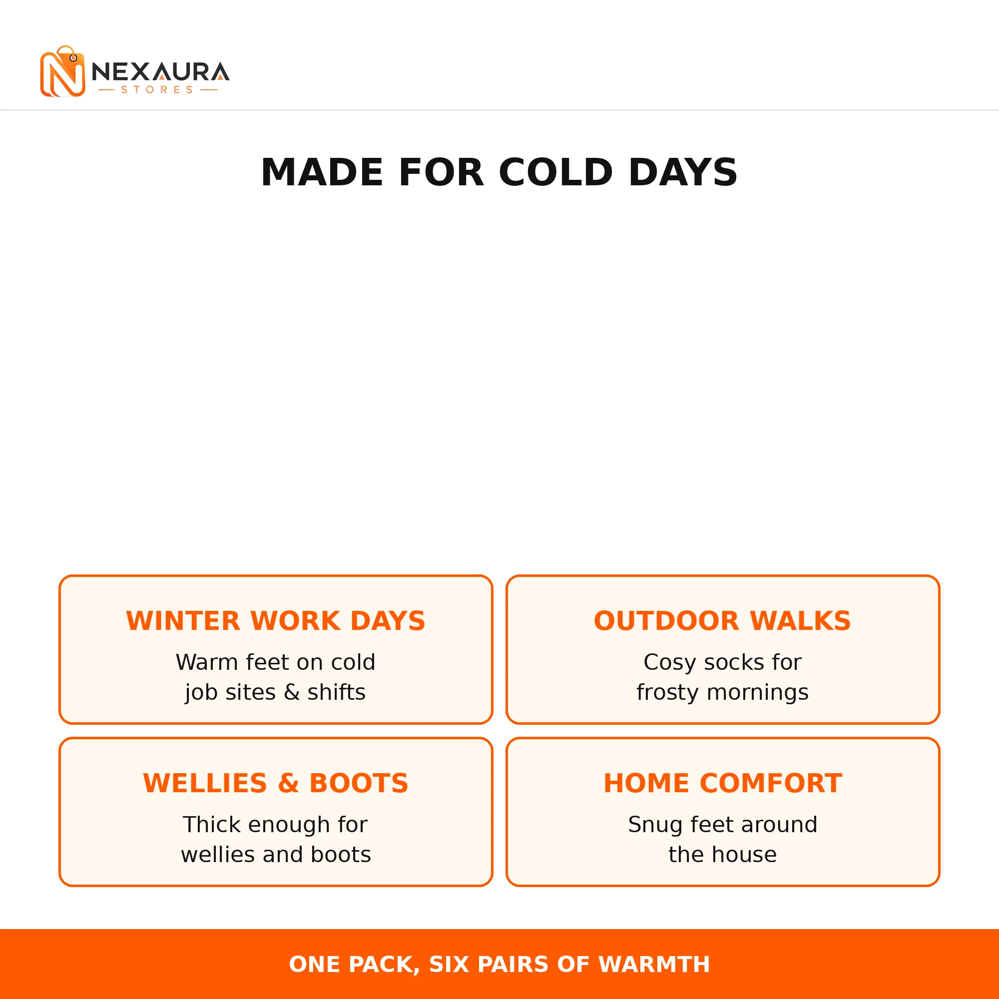 Thermal boot socks for work, walks, wellies and home