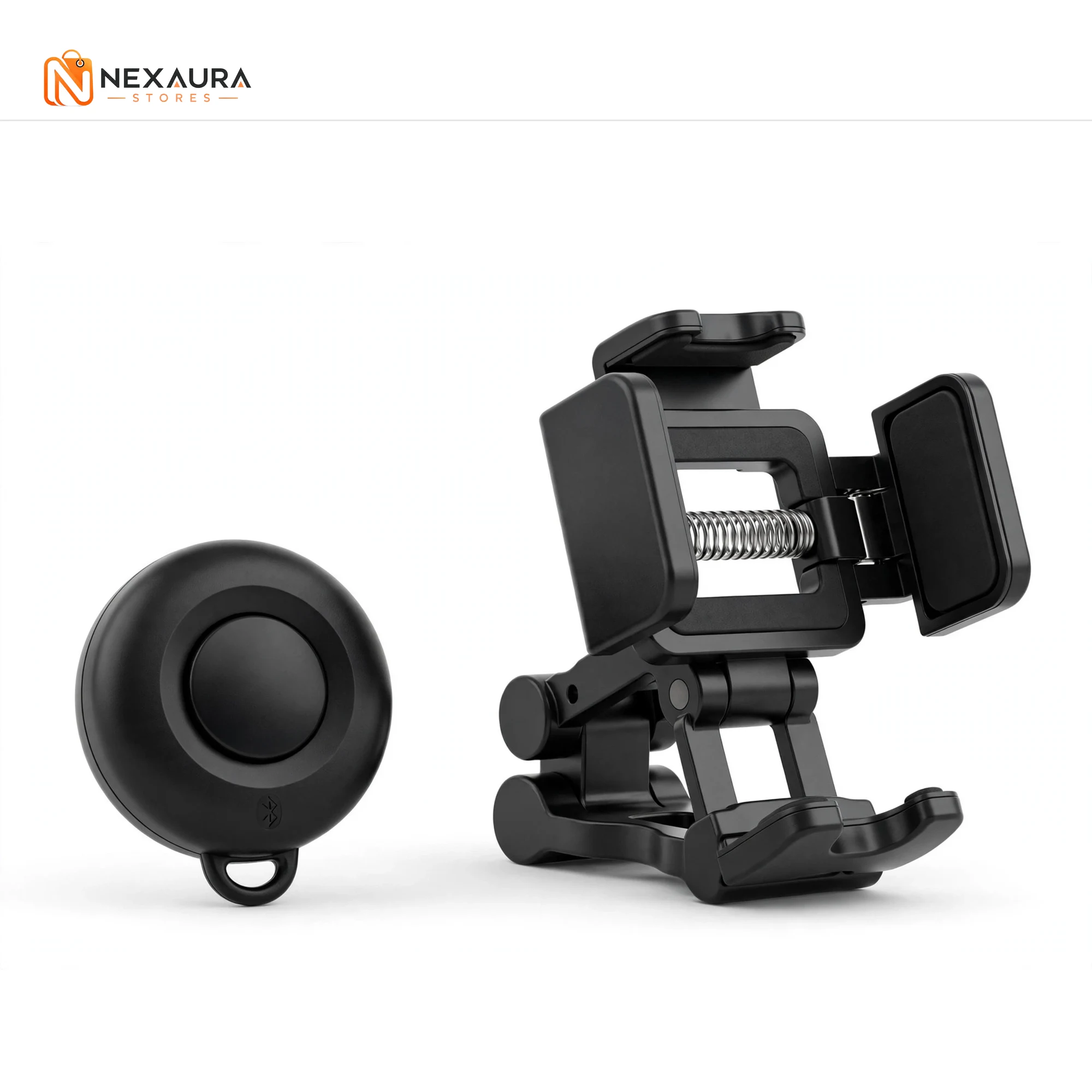 Bluetooth remote shutter and phone clamp