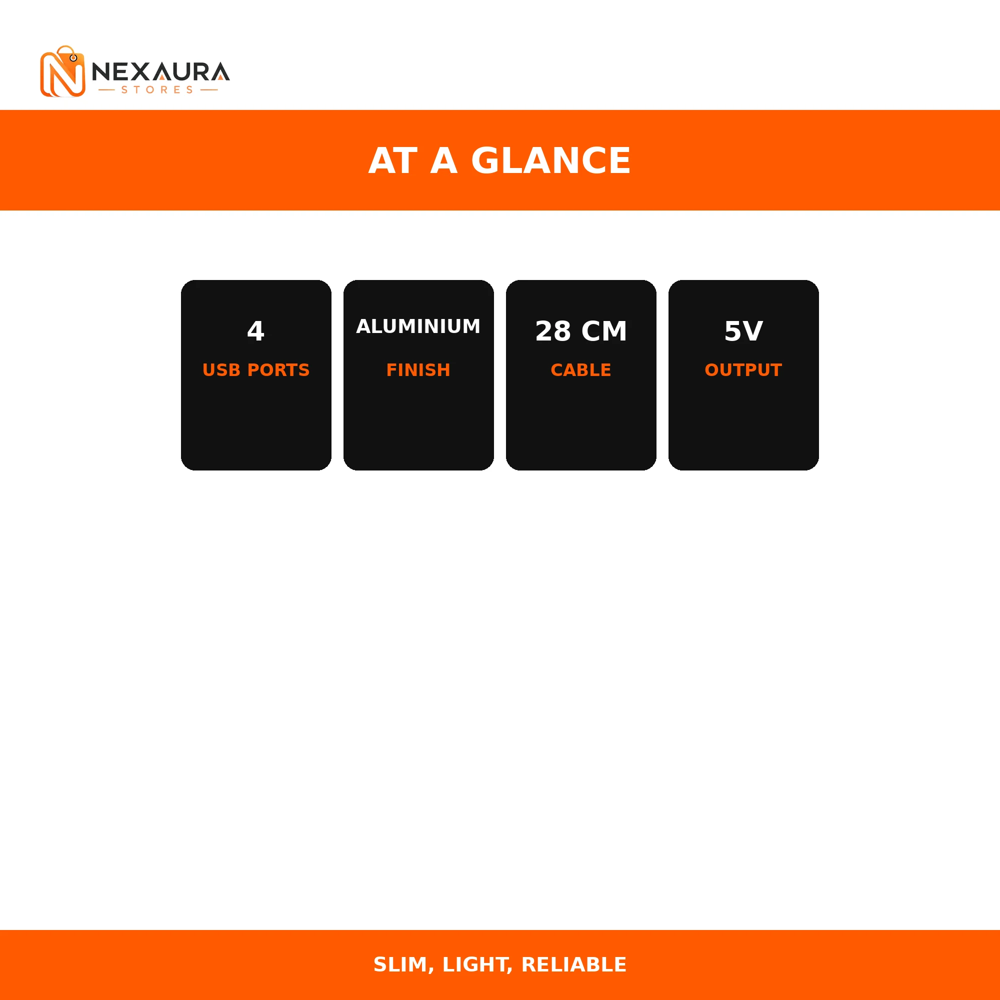 4-port USB hub specifications