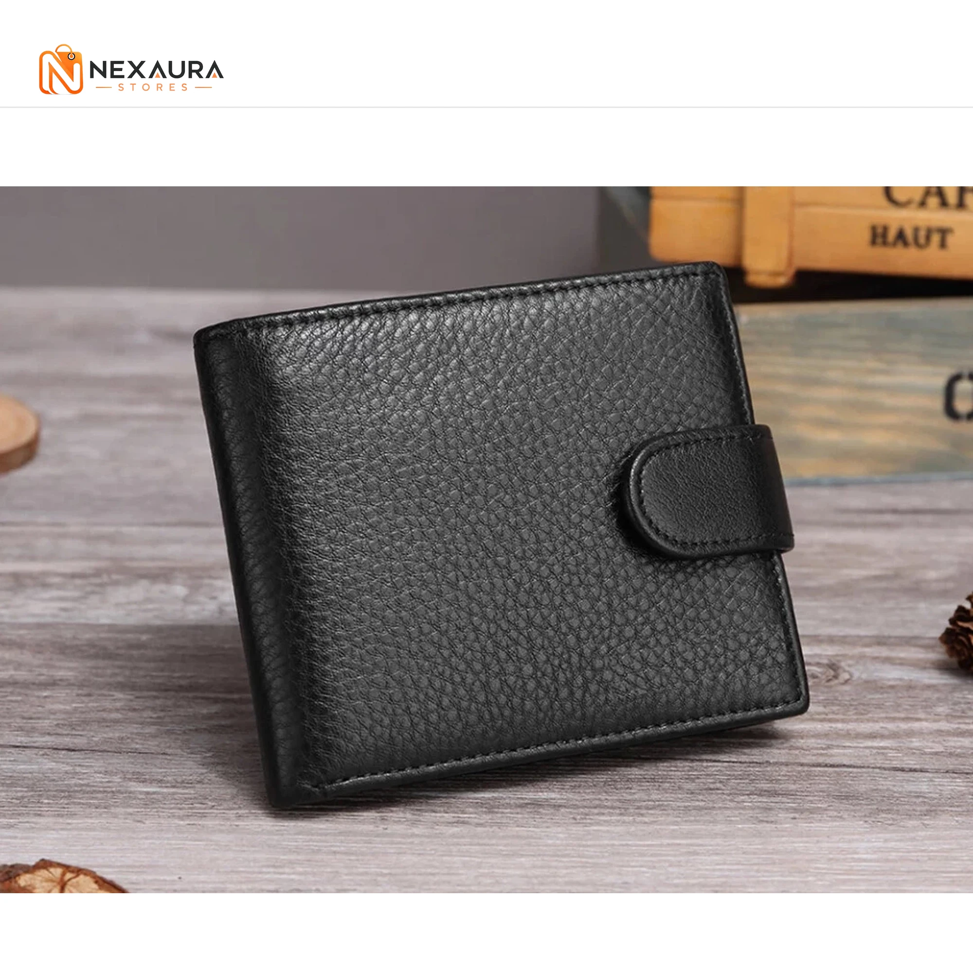 Nexaura RFID blocking wallet front view