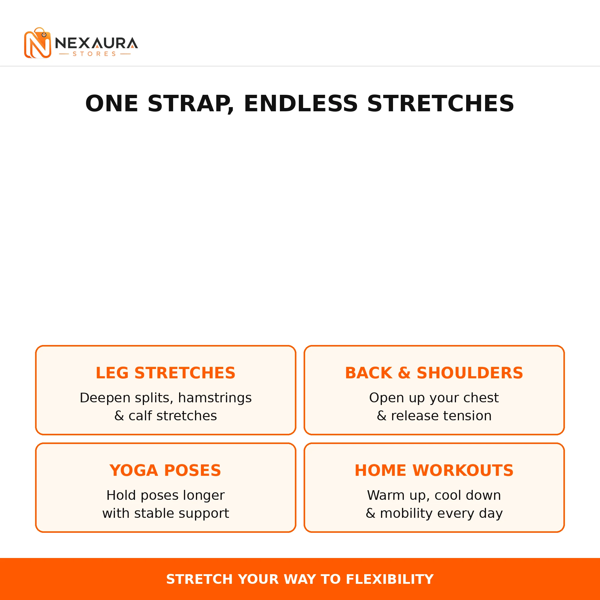 Ways to use the yoga stretching strap